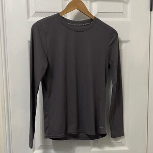 Danskin Dark Gray Ribbed Long Sleeve Top